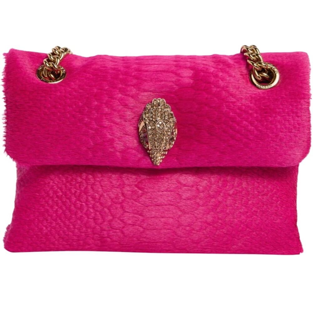 Kurt Geiger Mini Kew Genuine Calf Hair Crossbody Bag PINK NWT